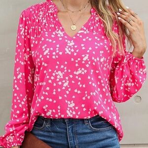 Chic Pink Blouse - Size Medium